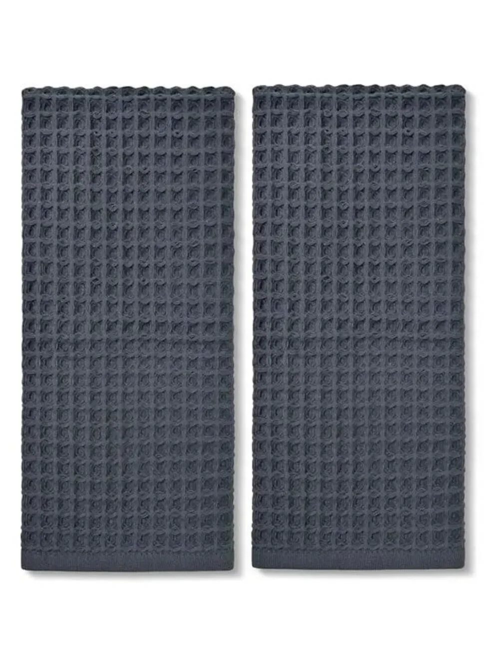 Waffle Weave Hand Towels - Charcoal (2 Pack)